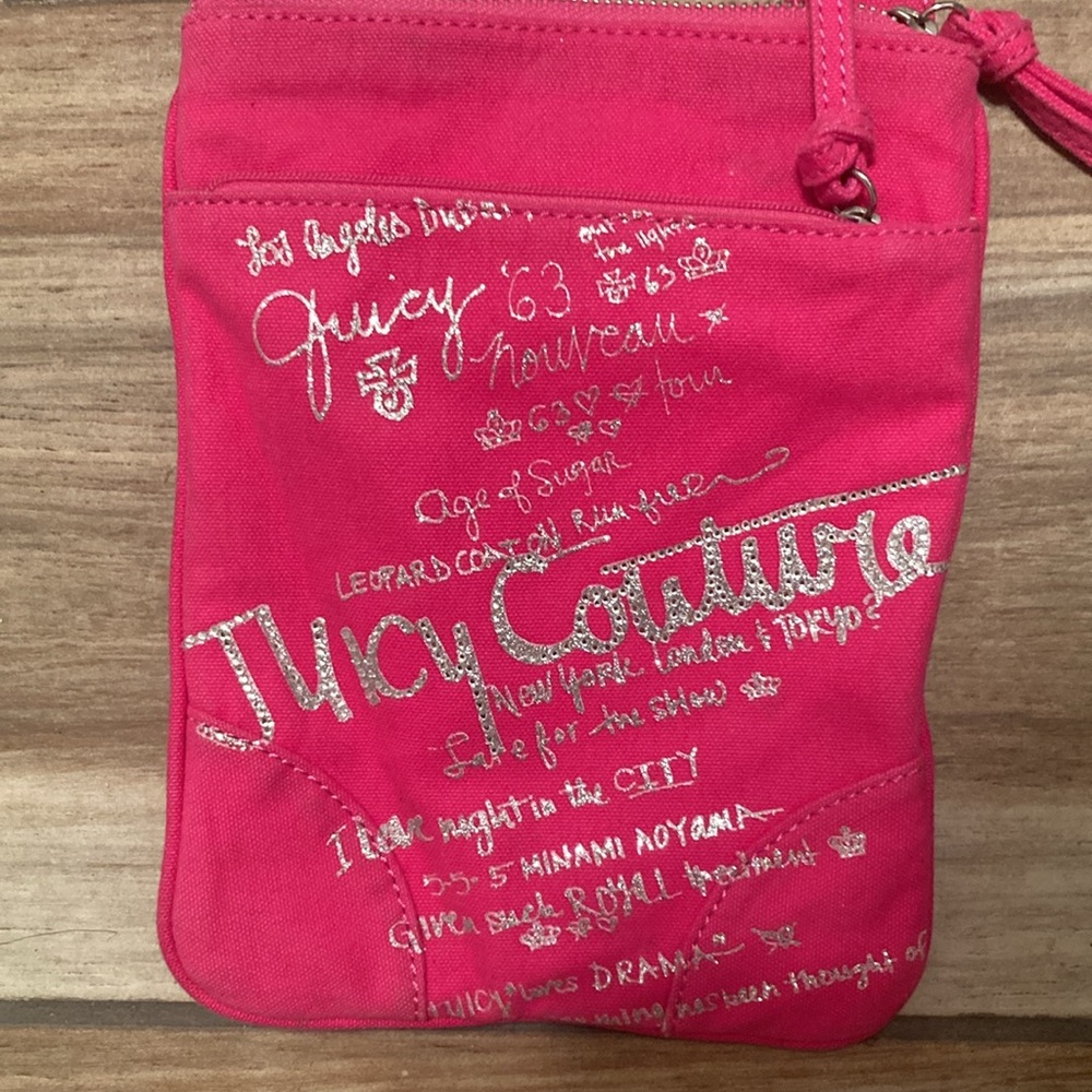 Juicy Couture hot pink mini satchel / messenger bag - Picture 2 of 6